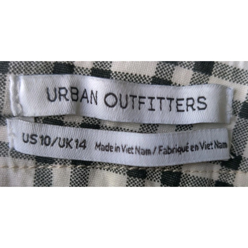 Urban Outitters Women's 10 White & Black Plaid Flat Front Zip Back Skinny Pants - Picture 4 of 7